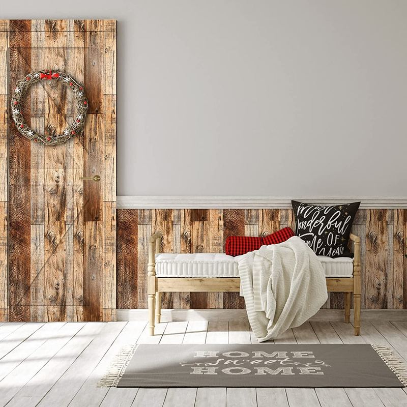 Brown Wood Grain Wallpaper Peel and Stick Contact Paper Self Adhesive Countertop