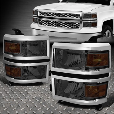 ДЛЯ 14-15 CHEVY SILVERADO 1500 ДЫМЧАТЫЙ КОРПУС ЯНТАРНЫХ УГЛОВЫХ ФАР ГОЛОВНОГО СВЕТА