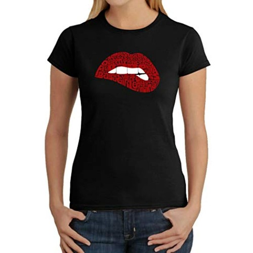 $20 LA Pop Art Word Art T-Shirt - Savage Lips Casual Short