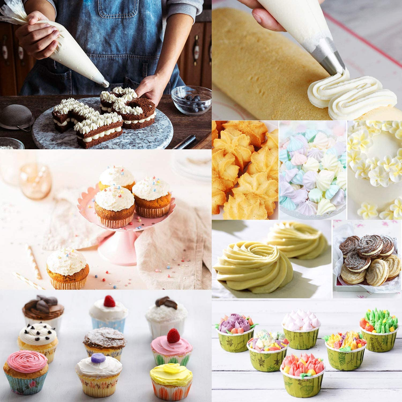 400 Pcs Disposable Piping Bags 12inch Anti-Burst Pastry Bags, Tipless Icing Pipi