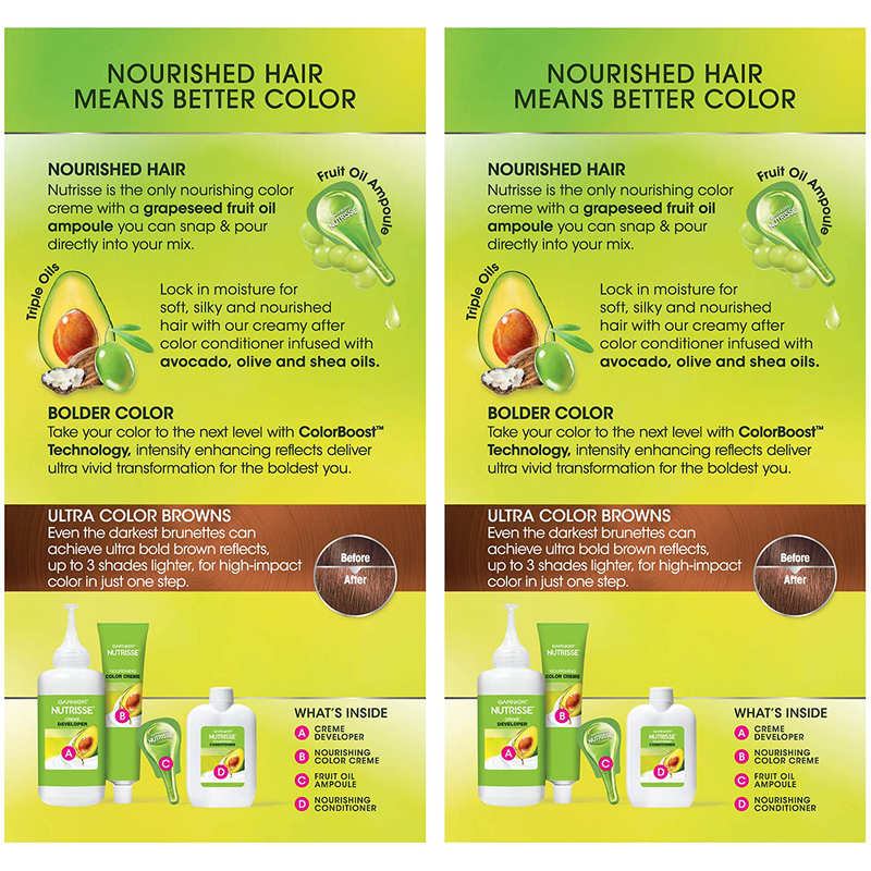 Garnier Nutrisse Nourishing Permanent Hair Color Cream B4 Caramel Chocolate