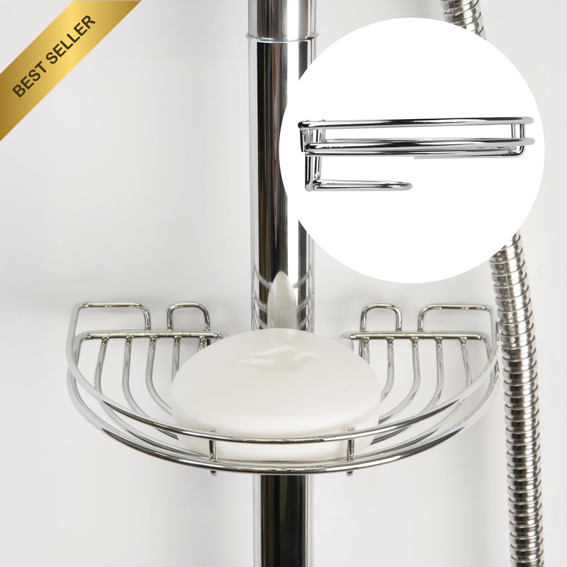 Easy Fit Riser Rail Soap Basket, Versatile Bathroom Accessory, Secure Bathroom S