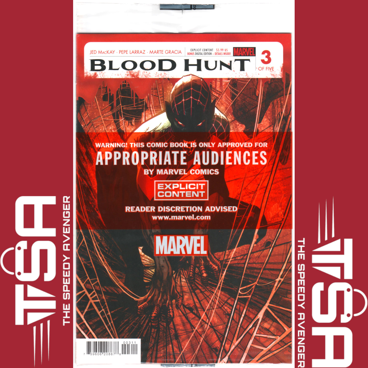 BLOOD HUNT RED BAND EDITION #3 Pepe Larraz Regular Cover Polybagged 2024 Marvel