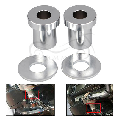 Chrome CNC Solid Billet Handlebar Riser Bushing For Harley Touring 99-20 Softail