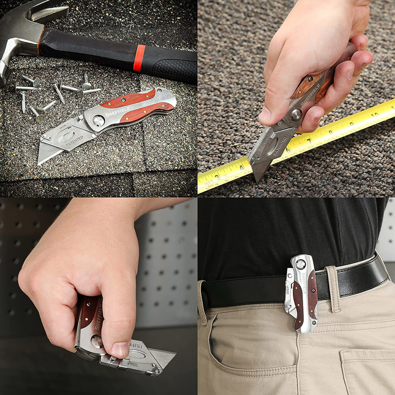 12115 Ultimate Lock Back Utility Knife, Folding, Box Cutter Knife, Carpet Knife,