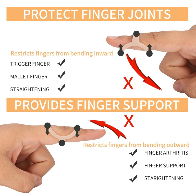 Oval Finger Splints, 5PCS Oval Trigger Finger Splint for Size 6,7,8,9,10