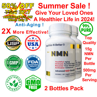 2NMN Resveratrol 500mg Anti-Aging Sleep Aid Antioxidant Sex Sports Energy Young
