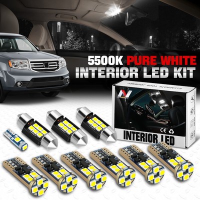 [10шт] Для 09-15 Pilot Белая светодиодная лампочка для номерного знака Грузовой карты с внутренним куполом