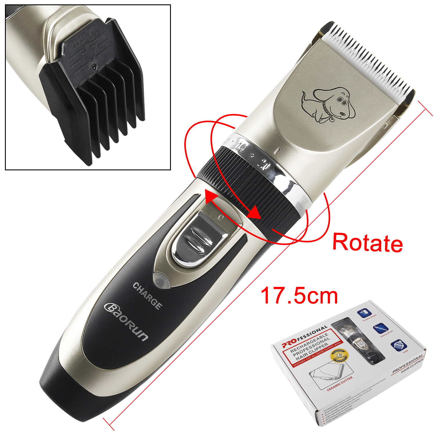 Tierhaarschneider Profi Hunde Haarschneider Schermaschine Tier Rasierer