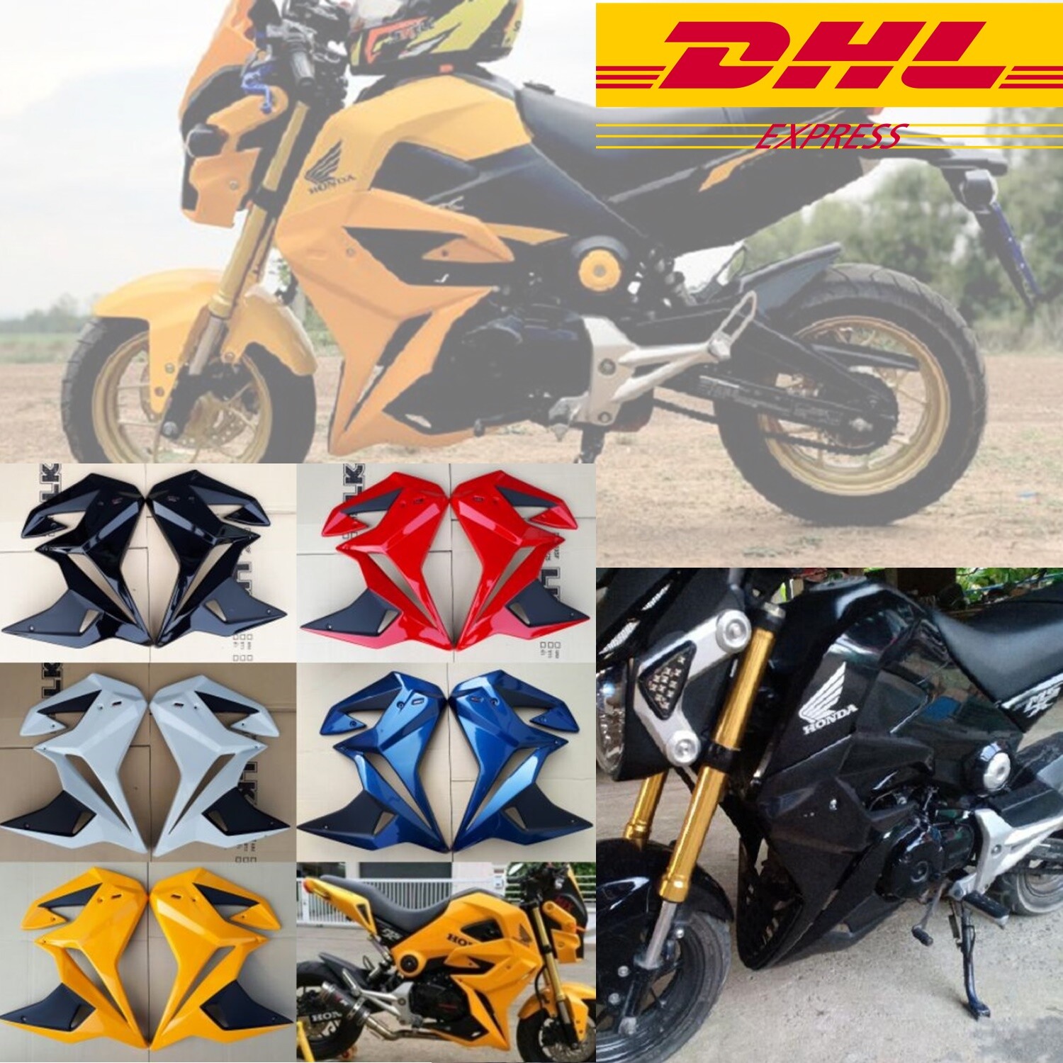 ガーニャン　MSX FAIRING BLUE BELLY PAN SET SIDE FRAME BODY HONDA NEW MSX