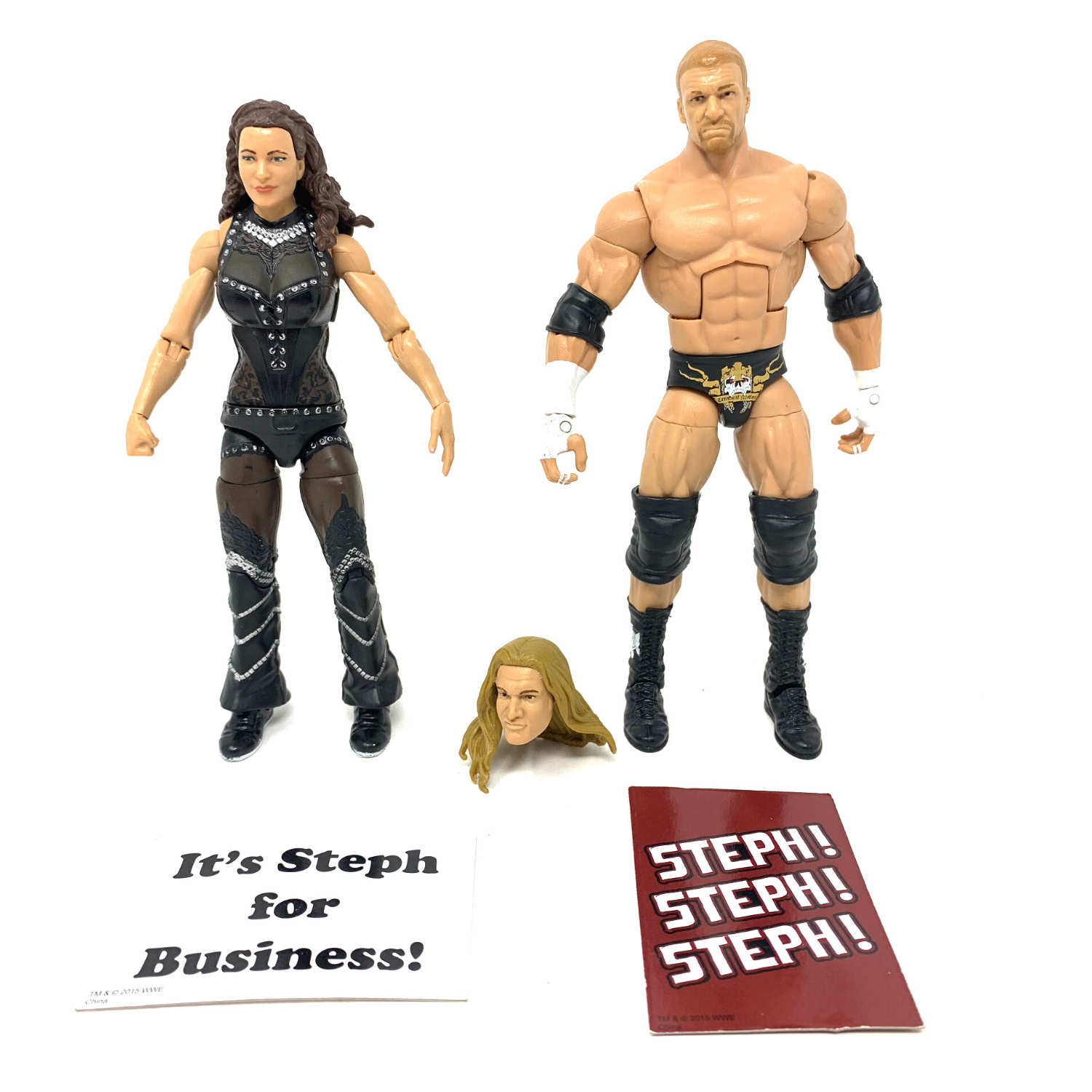 WWE マテル ヴィンス マクマホン トリプルH ステフフィギュア 3体セット WWE Triple H & Stephanie McMahon Elite Collection Wrestling Action