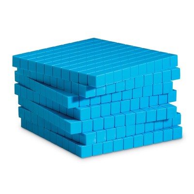 Learning Resources Base Ten Flats Plastic Blue 10/Pk 0926