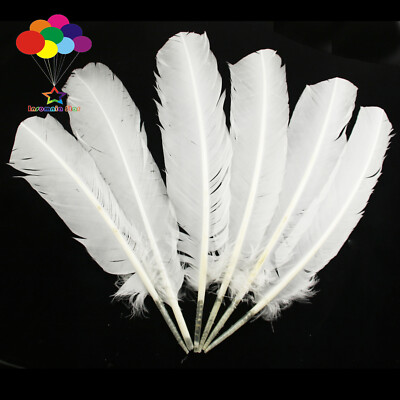 10-100pcs 13 pure colour 10-12inch Turkey Quill Feathers for Fashion Decorations