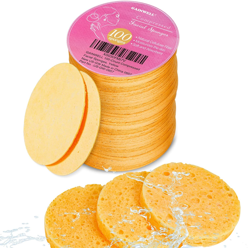100PCS Compressed Facial Sponges, Cleansing, for Personal Spa ...