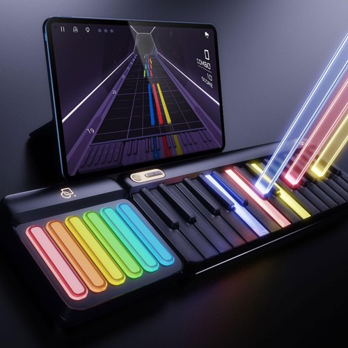 PopuPiano Smart Keyboard With Rainbow Lighting Music