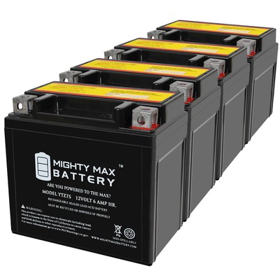 Mighty Max YTZ7S 12V 6AH Battery compatible with Antigravity ATZ7-8 - 4 Pack