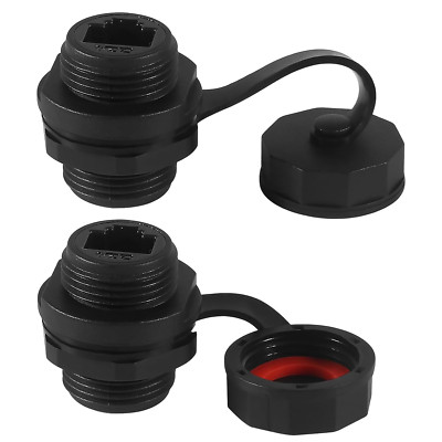 2PCS Waterproof RJ45 Ethernet LAN Cable Connector, CAT6/CAT5E/CAT5 Outdoor Shiel
