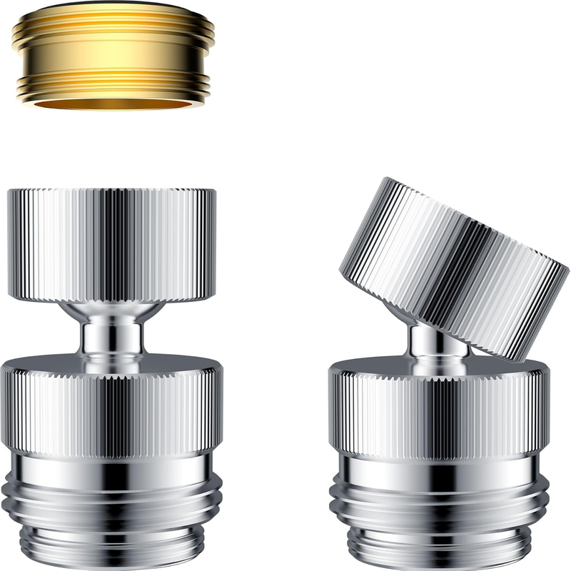 Sink Faucet to Garden Hose Adapter, 360-Degree Swivel 55/64 Inch Female Thread,