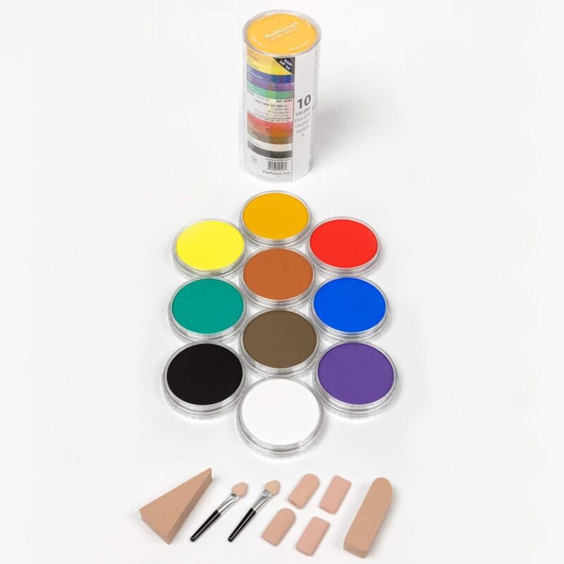 PanPastel Ultra Soft Artist Pastel 10 Color Painting Set w/ Sofft Tools
