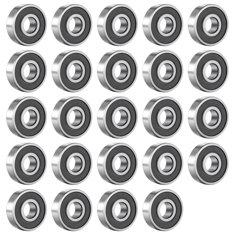 24PCS 608-RS Ball Bearings – 8X22X7Mm Double Rubber Sealed Deep Groove Bearings,
