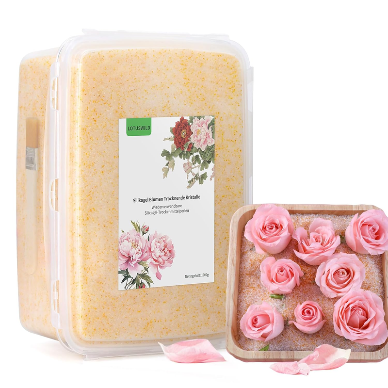 Silica Gel, 2.2 LBS Silica Gel Flower Drying with Sealed Container, Desiccant wi