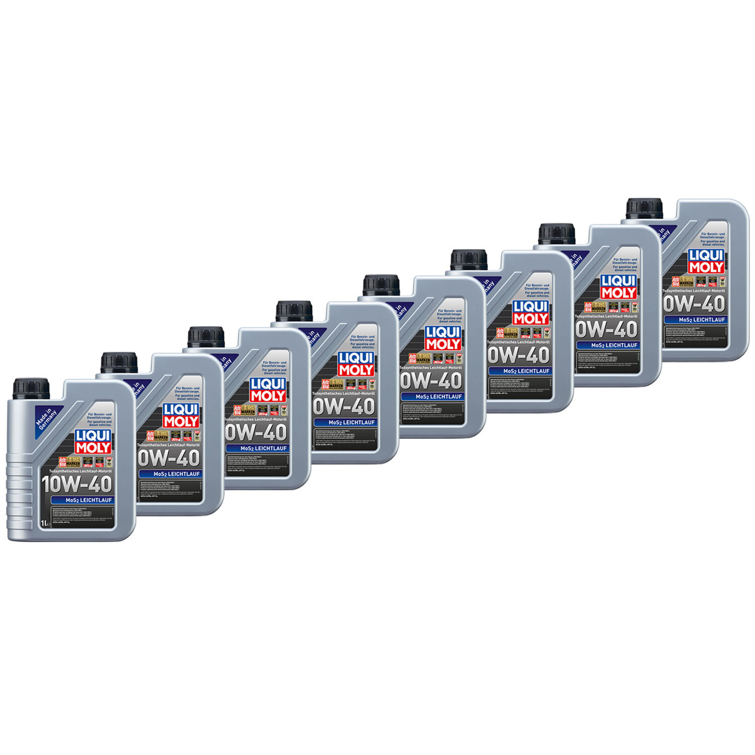Motoröl MOS2 Leichtlauf 10W-40 LIQUI MOLY 8 X 1 Liter für Alfa