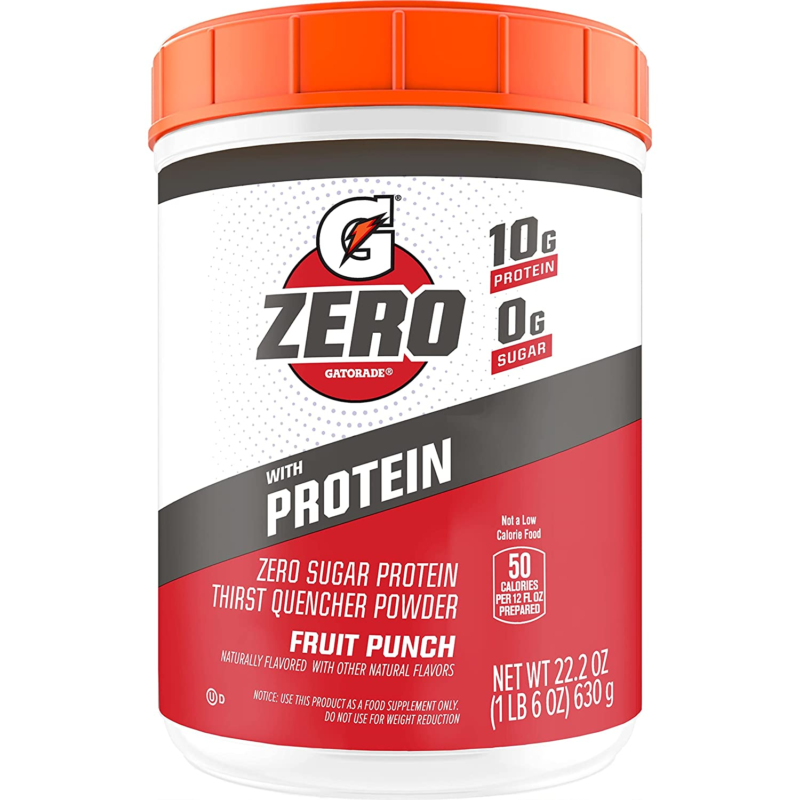 Gatorade Zero with Protein Powder, 10G Whey Protein Isolate, Zero Sugar, Electro