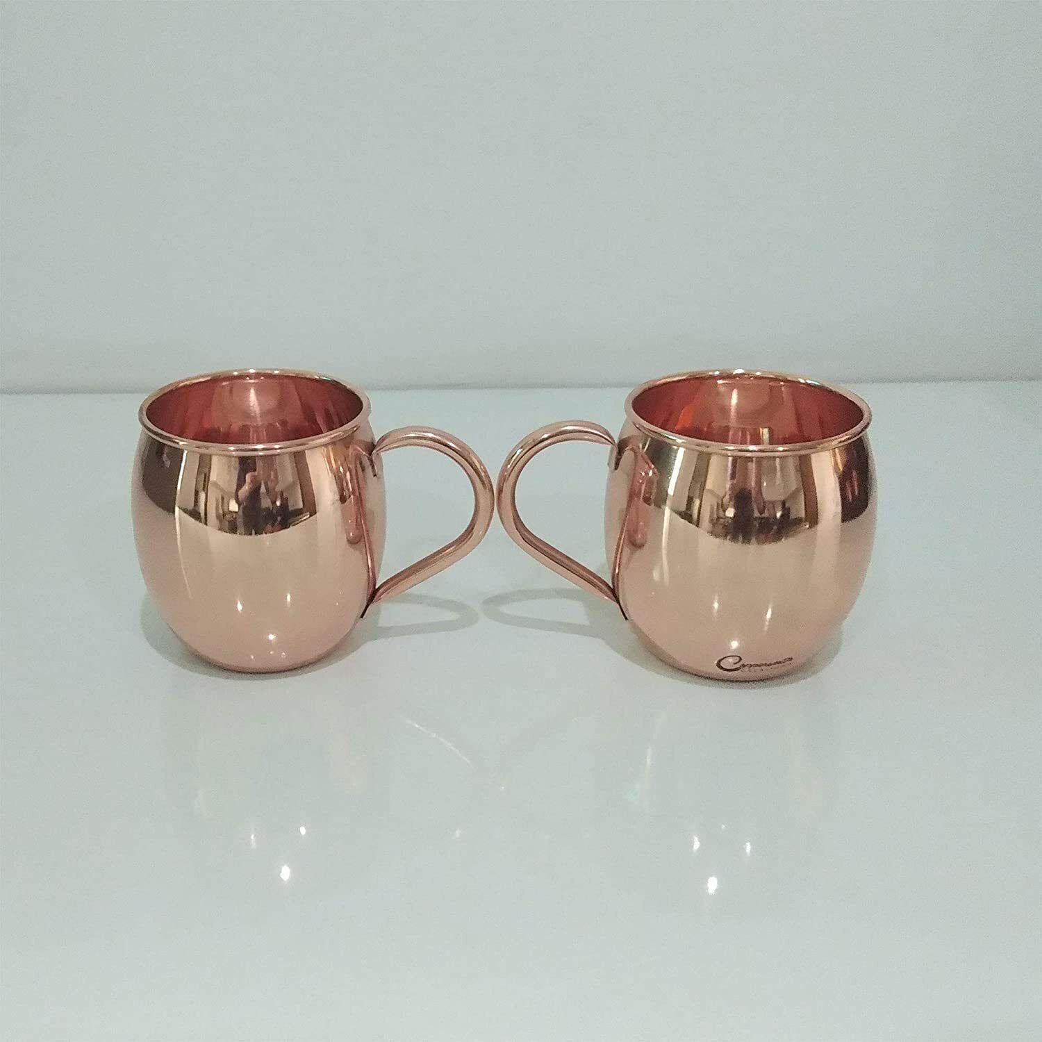 - Copper Mugs For Drinking - Pure Copper Mugs Set Of  2