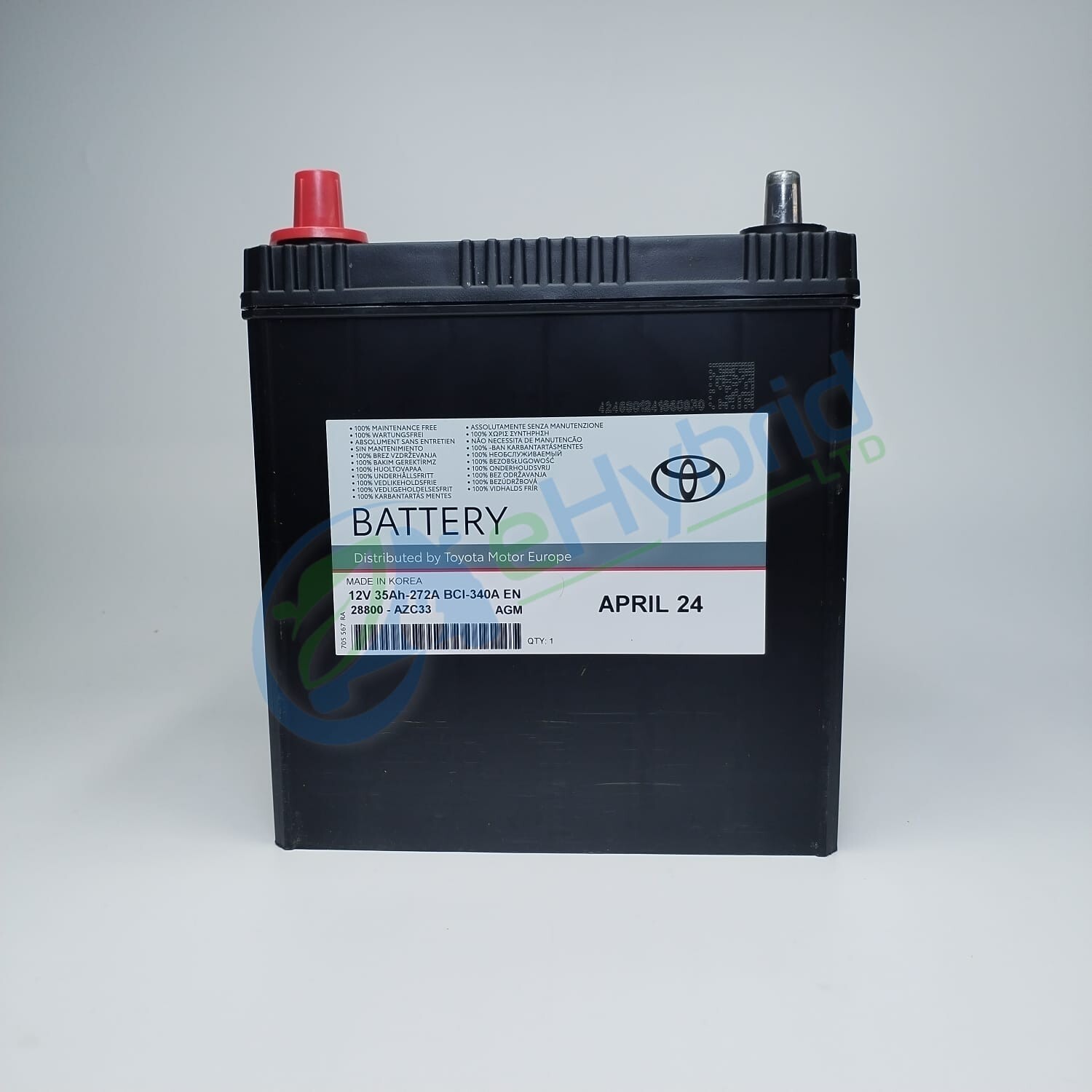 かりゆし　S34B20L Genuine TOYOTA AURIS Hybrid 12V Battery S34B20L Auxiliary