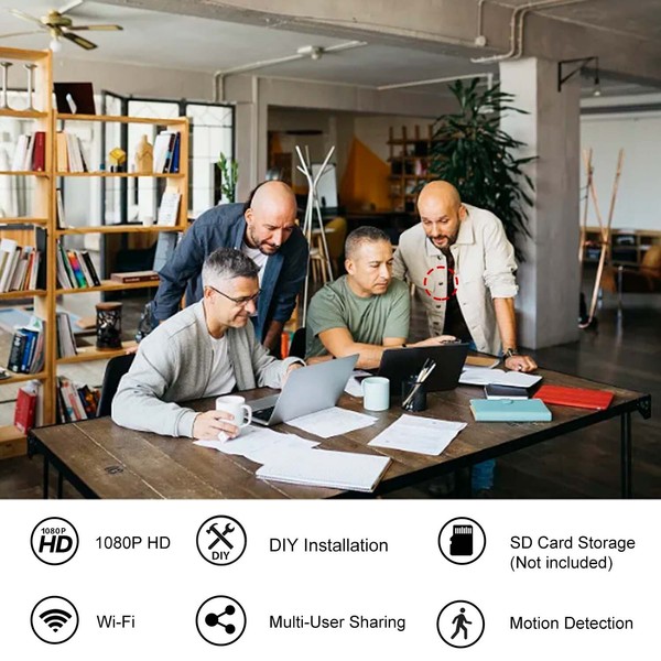 DIY Mini Hidden Spy Camera with 1080P WiFi Motion Detection Audio - Image 4