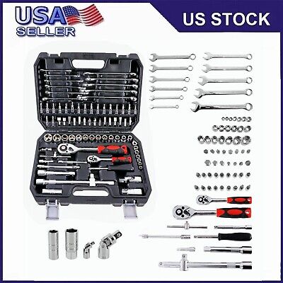 78 PCS Hand Tool Sets Car Repair Tool Kit Set Box for Home Socket Wrench Set  1/4
