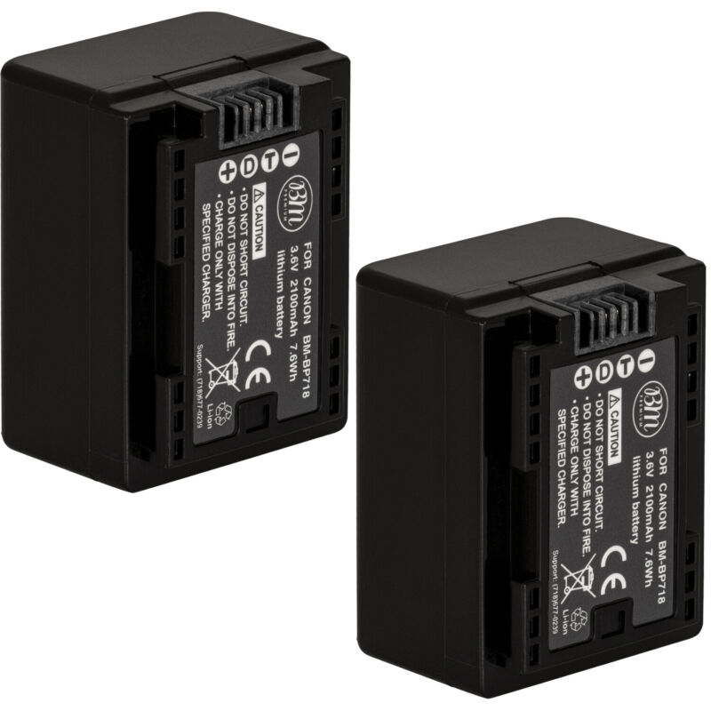 Bm 2x Bp-718 Batteries For Canon Hfr40, Hfr42, Hfr400, Hfr50, Hfr52, Hfr500