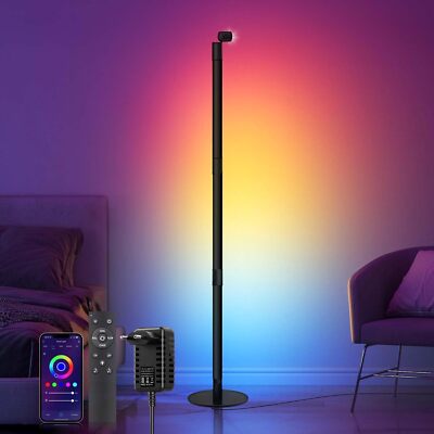 SIGRILL RGB Stehlampe DimmbarLED Lightbar Wallwasher mit Fernbedienung und APP