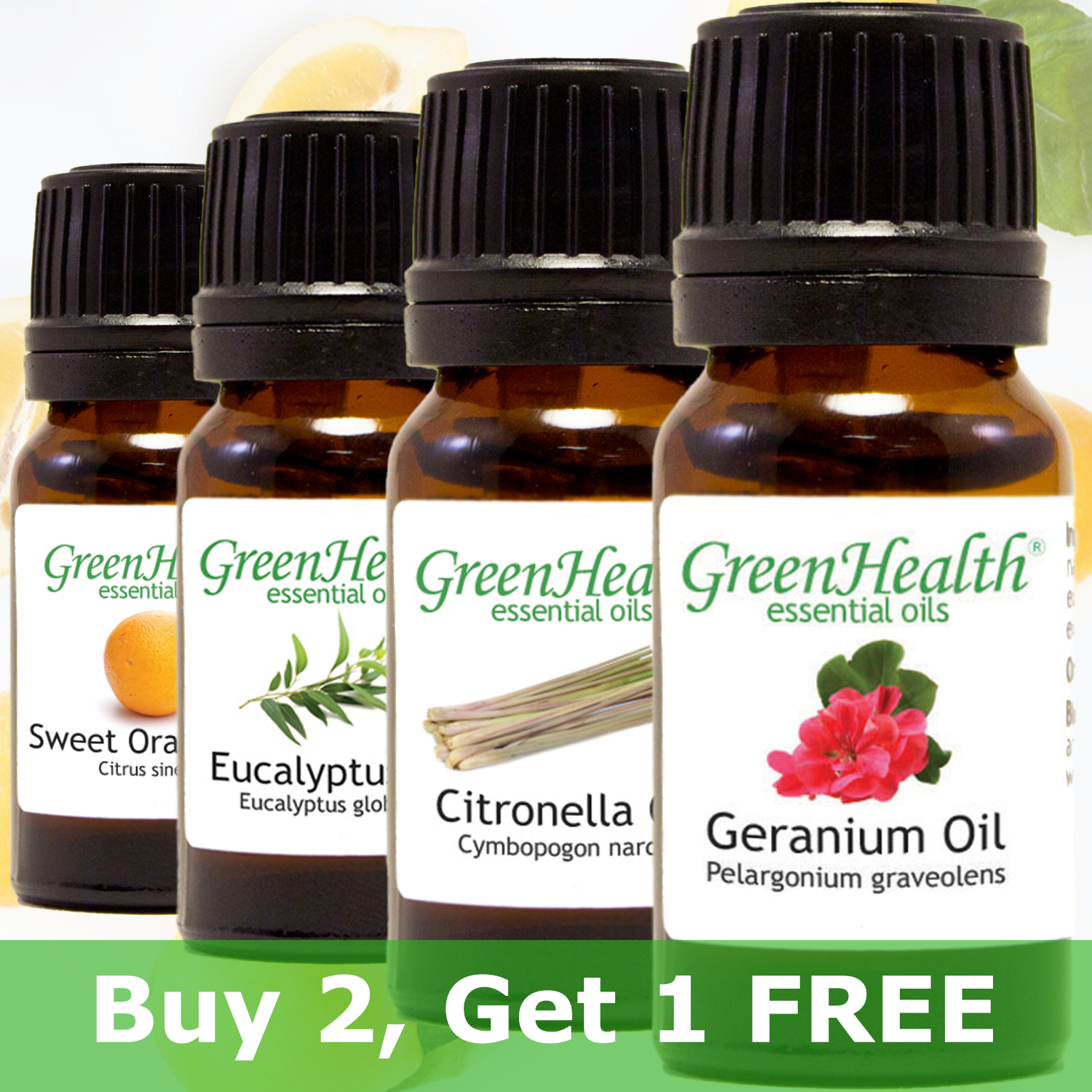 Essential Oils 10 ml  -  Pure & Natural - 50+ Popular Oils - GreenHealth