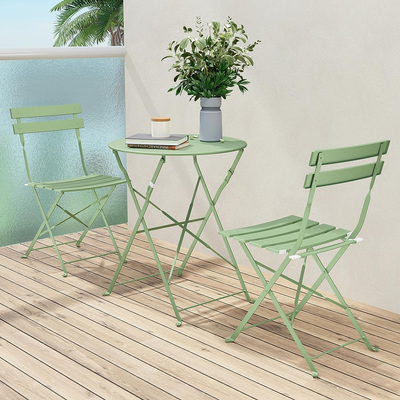 3Pc Metal Patio Bistro Set Outdoor Furniture Set Green Room Essentials
