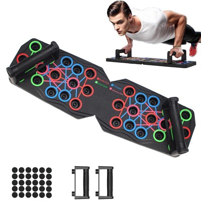 Push Up Board,Portable Multi-Function 16 in 1 Push Up Bar, Push up Handles Black