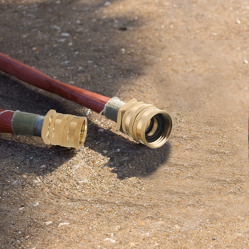 4-Pack Garden Hose Adapter Male to Male Female to Female 3/4 Inch Brass