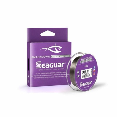 Seaguar Smackdown 8 Strand Braid 150yd 65lbs Tested.016 Stealth Gray 65SDSG150