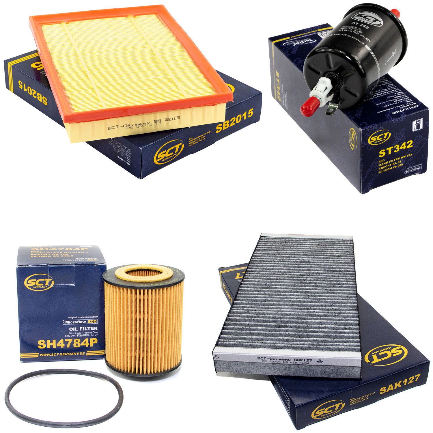 Filter Set SCT Kraftstoff- ÖL- Luft- Innenraum- für Opel Corsa C 1.8 F08 F68