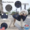AIMYDOG Warm Winter Coat, Cold Weather Jacket with Built-in Harness, Reflective and Adjustable Comfortable Pet Vest, Waterproof Windproof for Small Dogs (Navy)