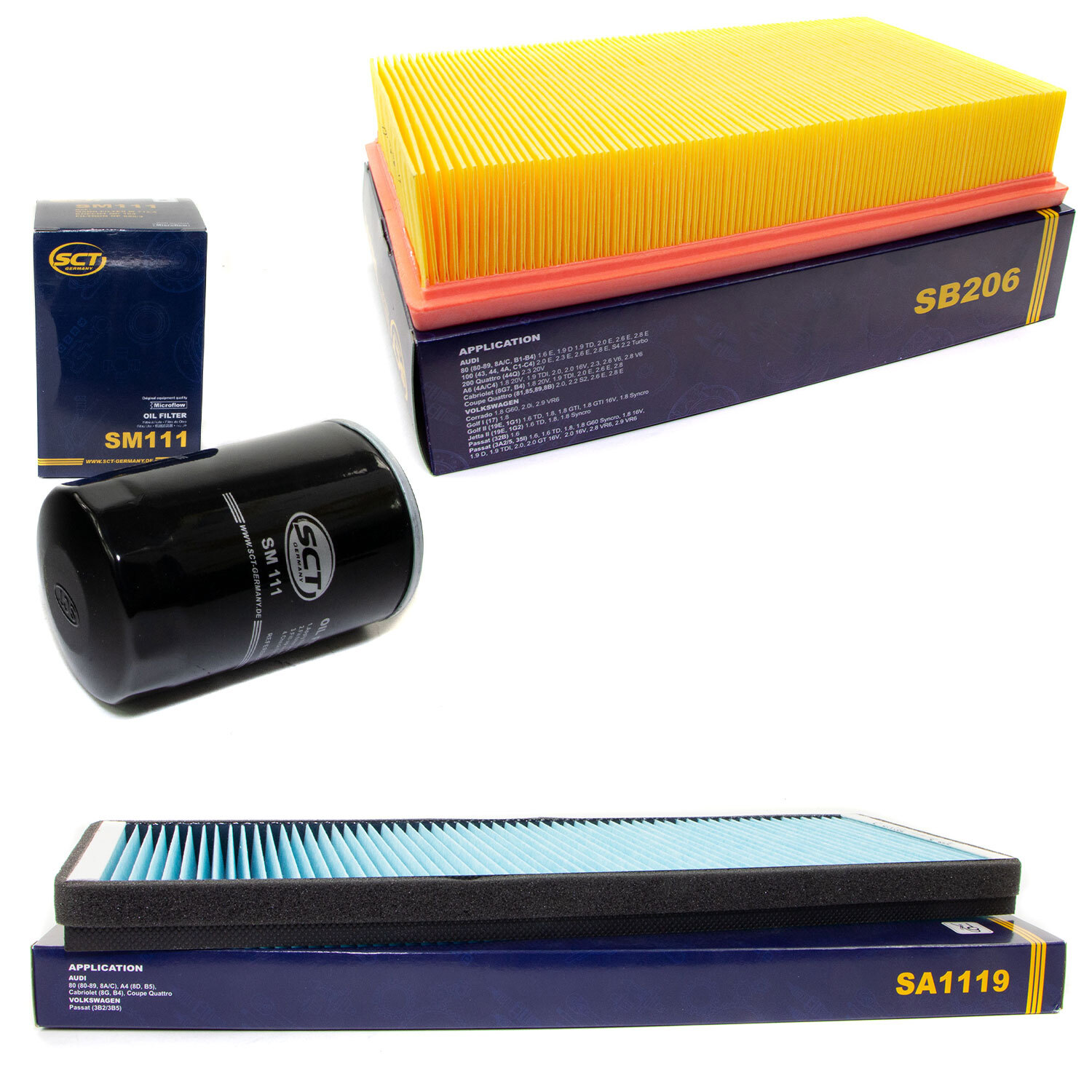 Inspektionspaket Filterset SCT für Audi Coupe 80 Avant Cabriolet 1.8 2.0 2.6 2.8