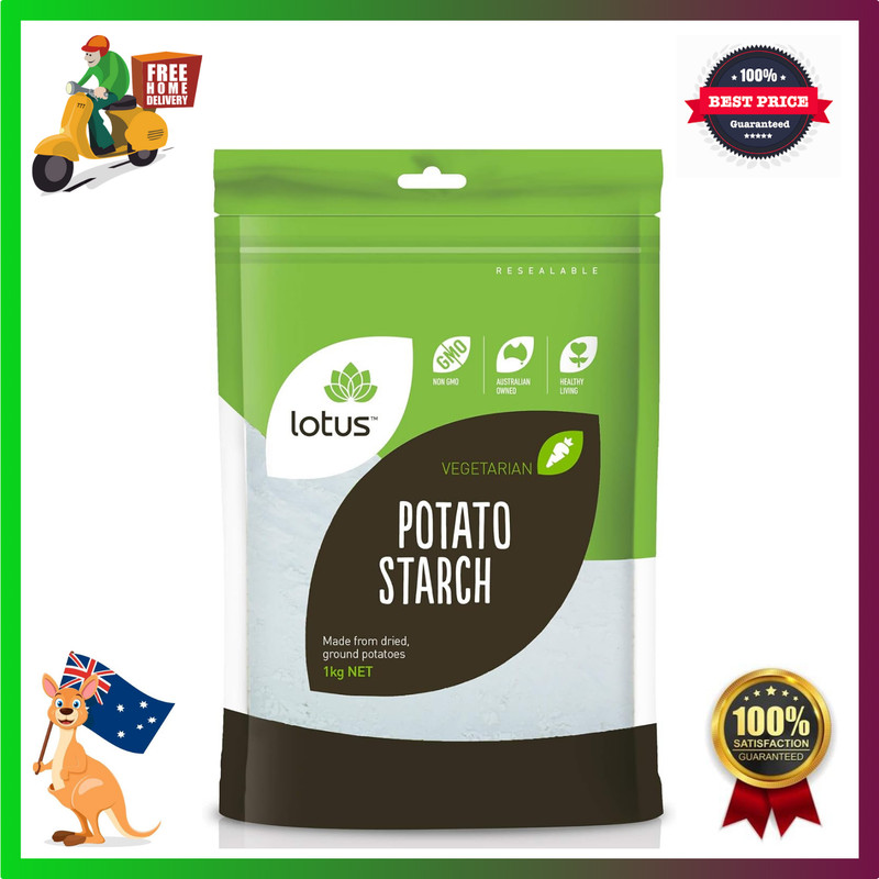 Lotus Potato Starch 1 Kg, Free And Fast Shipping Au