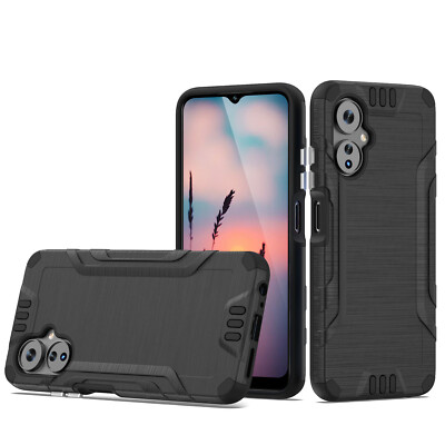 For Boost Celero 5G 2024 (3rd Ver) Case Hard Armor Magnetic Cover+Tempered Glass