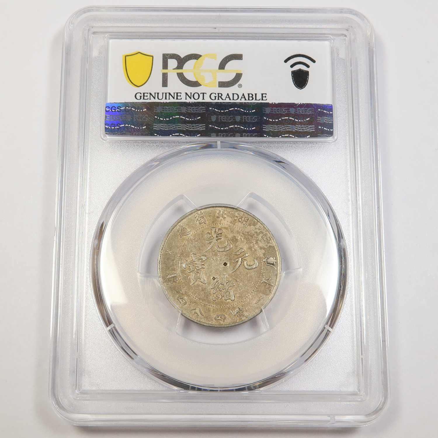 1895-07 PCGS XF Detail | CHINA HUPEH - Toned Silver 20 Fen Coin #43279A