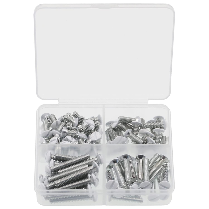 White Outlet Screws Thread Light Electrical Cover Panel Swit