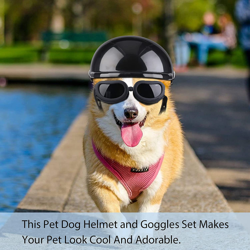 Small Dog Helmet Goggles Motorcycle Helmet UV Protection Doggy Sunglasses Pet Do