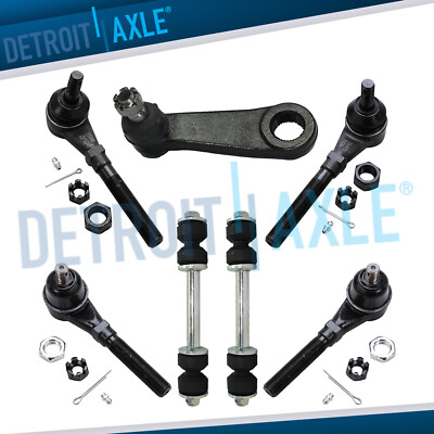 7pc Inner Outer Tie Rod Set 2 Sway Bar Link Pitman Arm for F-150 Expedition 4x4