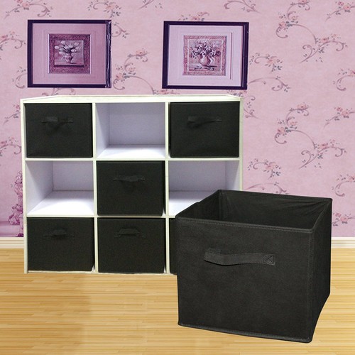 6 Pack Foldable Cube Storage Folding Boxes Clothes Organizer