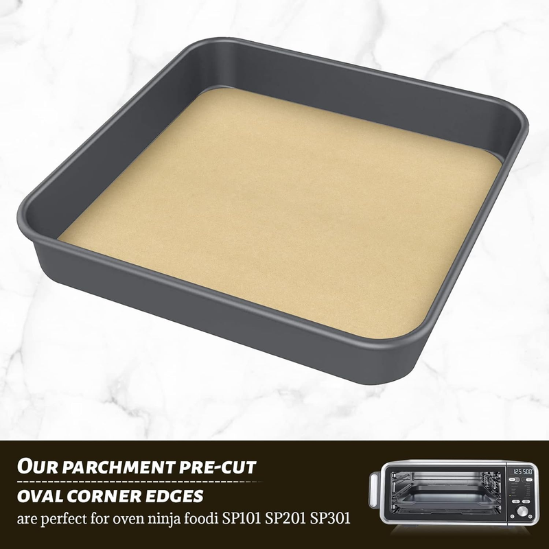 12 inch Air Fryer Parchment Paper Squares, 100 Sheets Unbleached Pre-Cut Baking