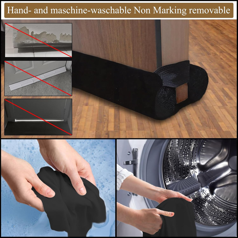 Under Door Draft Stopper 32 inch Draft Blocker for Bottom of Door 27-35 inch Sea
